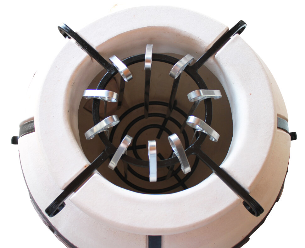 Тандыр "Ханская охота" (Арт-тандыр) глазурь с термодатчиком, 27см