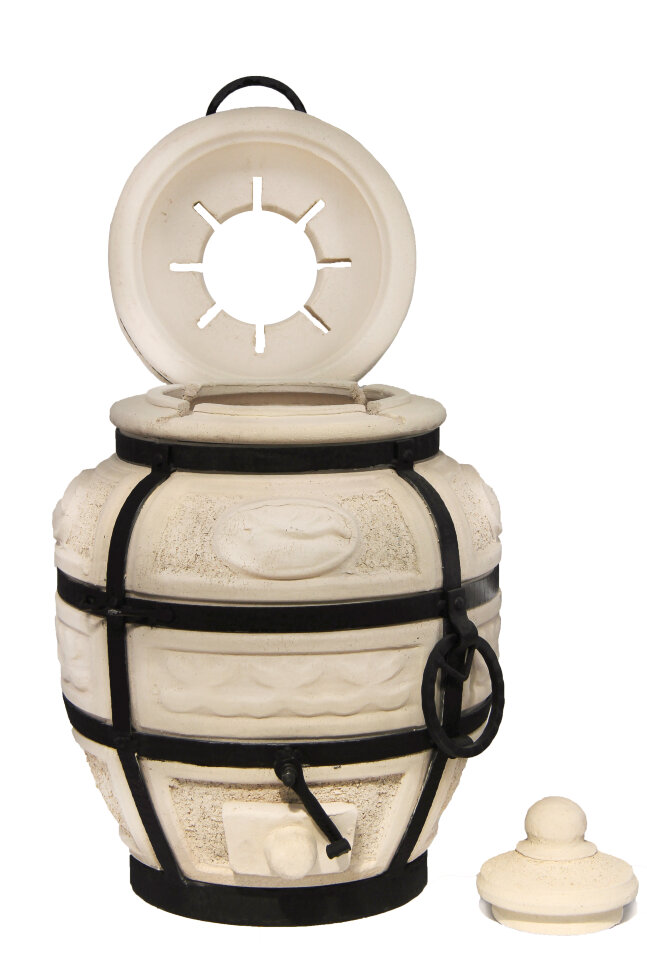 Тандыр "Охотник" (Амфора) с откидной крышкой, 25 см