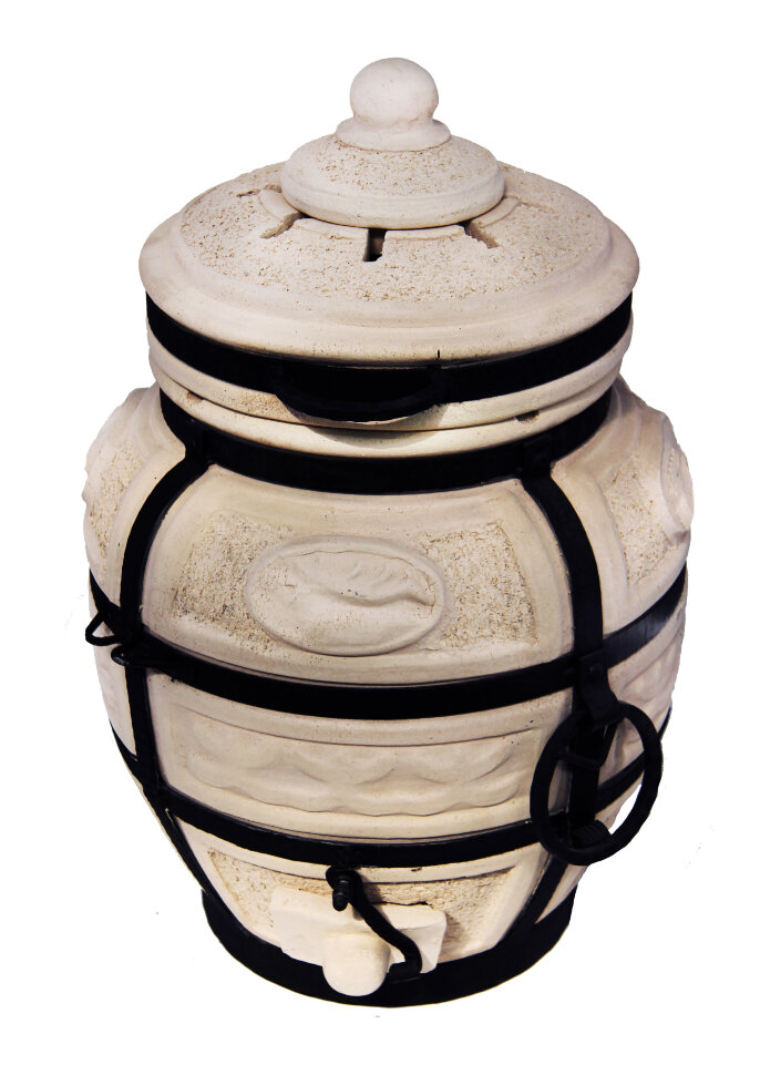 Тандыр "Охотник" (Амфора) с откидной крышкой, 25 см