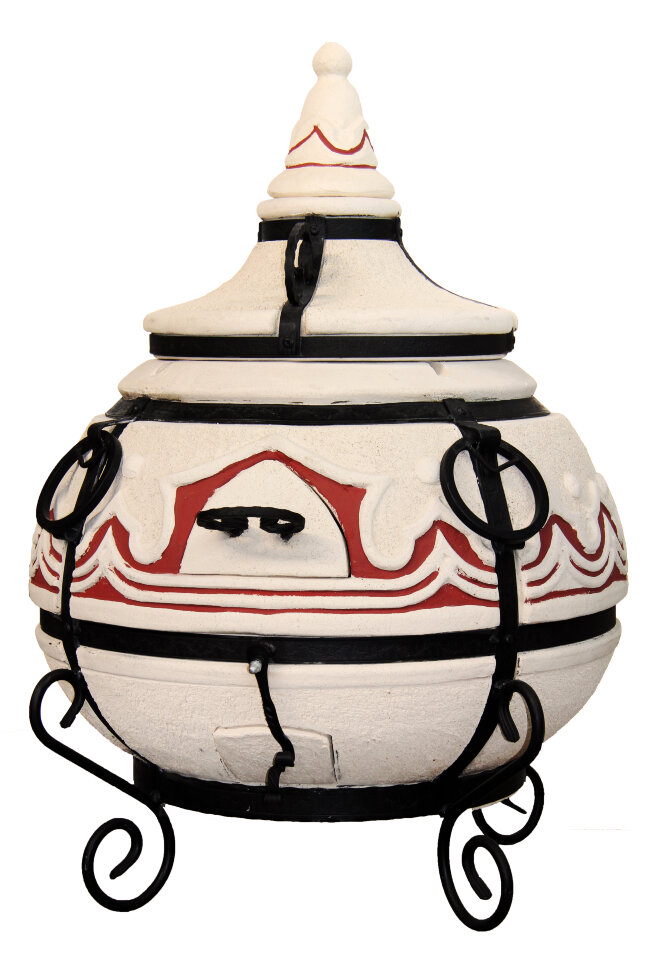 Тандыр "Восточный" (Амфора) с откидной крышкой, 36 см